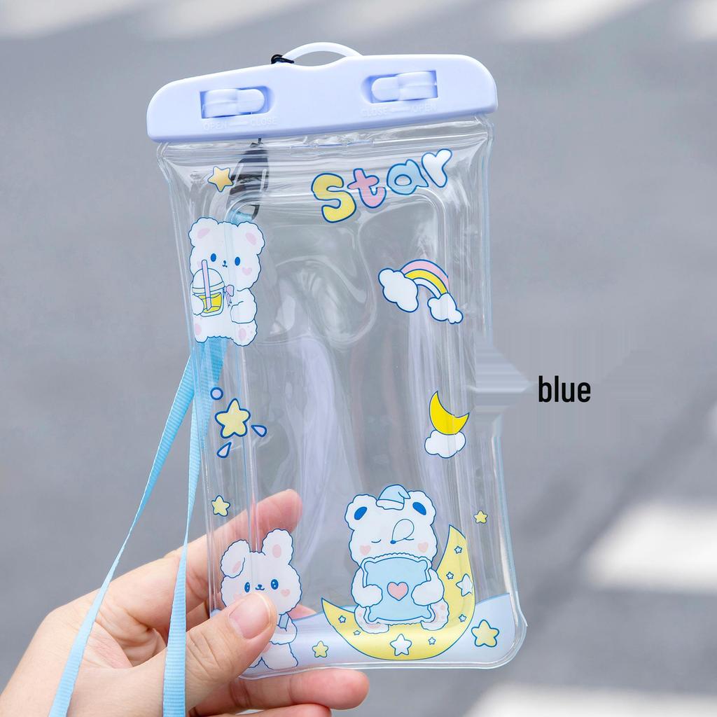 Мультяшный водонепроницаемый чехол-подушка безопасности для телефона - Милый прозрачный чехол с сенсорным экраном для плавания и рафтинга