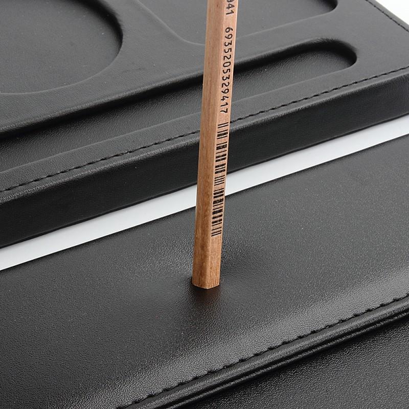 Leather A4 Conference Pad Board With Pen Slot Cup Holder Office Desk Organizer Meeting Room