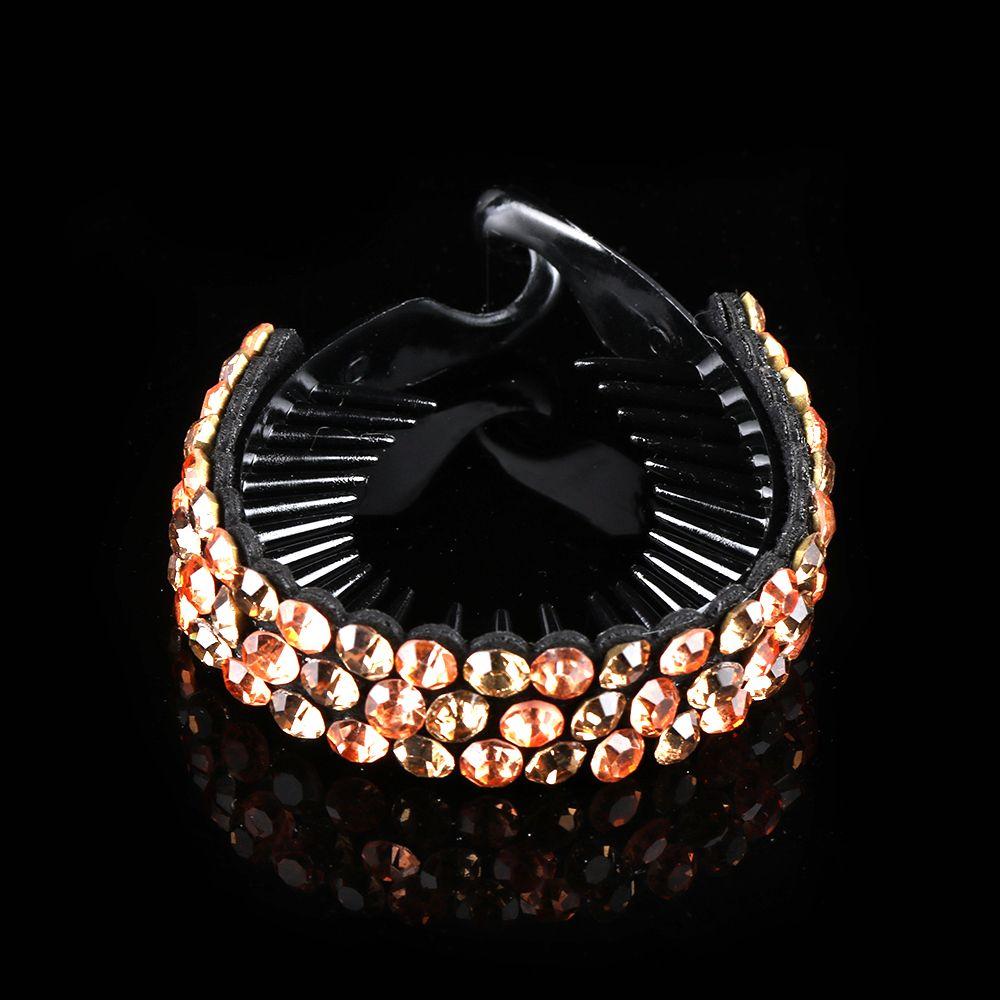 Expanding Bun Maker Bird Nest Twist Clip Rhinestone Hairpins Flowers Hair Clips Crystal Hair Claw