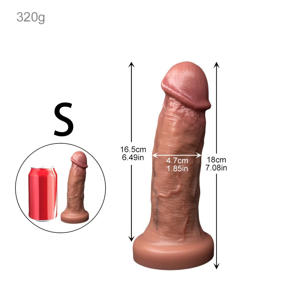 XXL 33СМ Супер Толстый и Длинный Реалистичный Пенис | Огромный Дилдо из Жидкого Силикона с Мощной Присоской | Мягкий Двухслойный Мастурбатор для Женщин