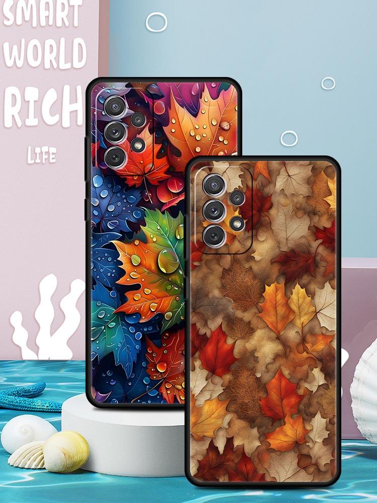Мультяшный чехол-листок для Samsung Galaxy A55 A35 A15 A14 A13 A25 A54 A51 A71 A72 A73 A32 A52 A41 5G Мягкий ТПУ чехол Fundas Сумки