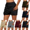 Women's Stretch Pockets Casual Drawstring Summer High Waist Tight Short Skirt