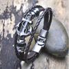 Trendy Multilayer Leather Braided Bracelets Anchor Viking Men's Bracelet Jewelry New Fashion Vintage Punk Accessorie Party Gifts