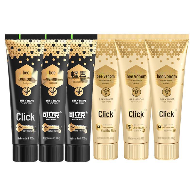 Kelike Bee Venom Whitening Toothpaste Pack - Double Mint & Baking Soda (6-Pack)