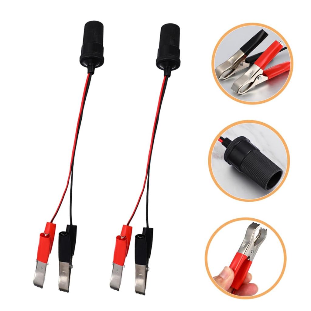 Happyyami Dual Outlet Adapter Durable Extension Cable Cigarette Lighter