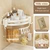 White Shower Corner Shelf With Hook Towel Holder Wall Mounted Bathroom Organizer Aluminum Shampoo Holder Bathroom Accessories