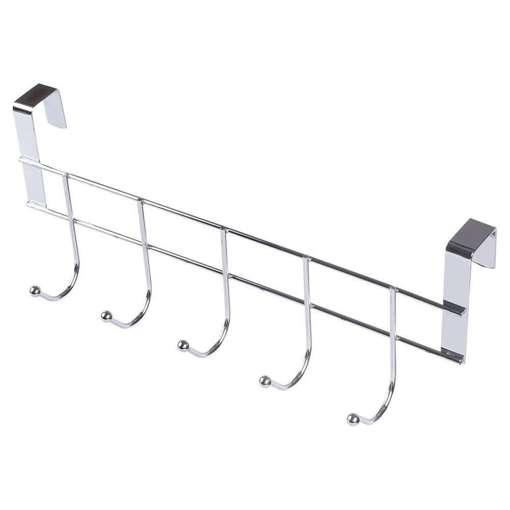 Orion Over-the-Door Hanger with 5 Hooks, Silver, 25 cm