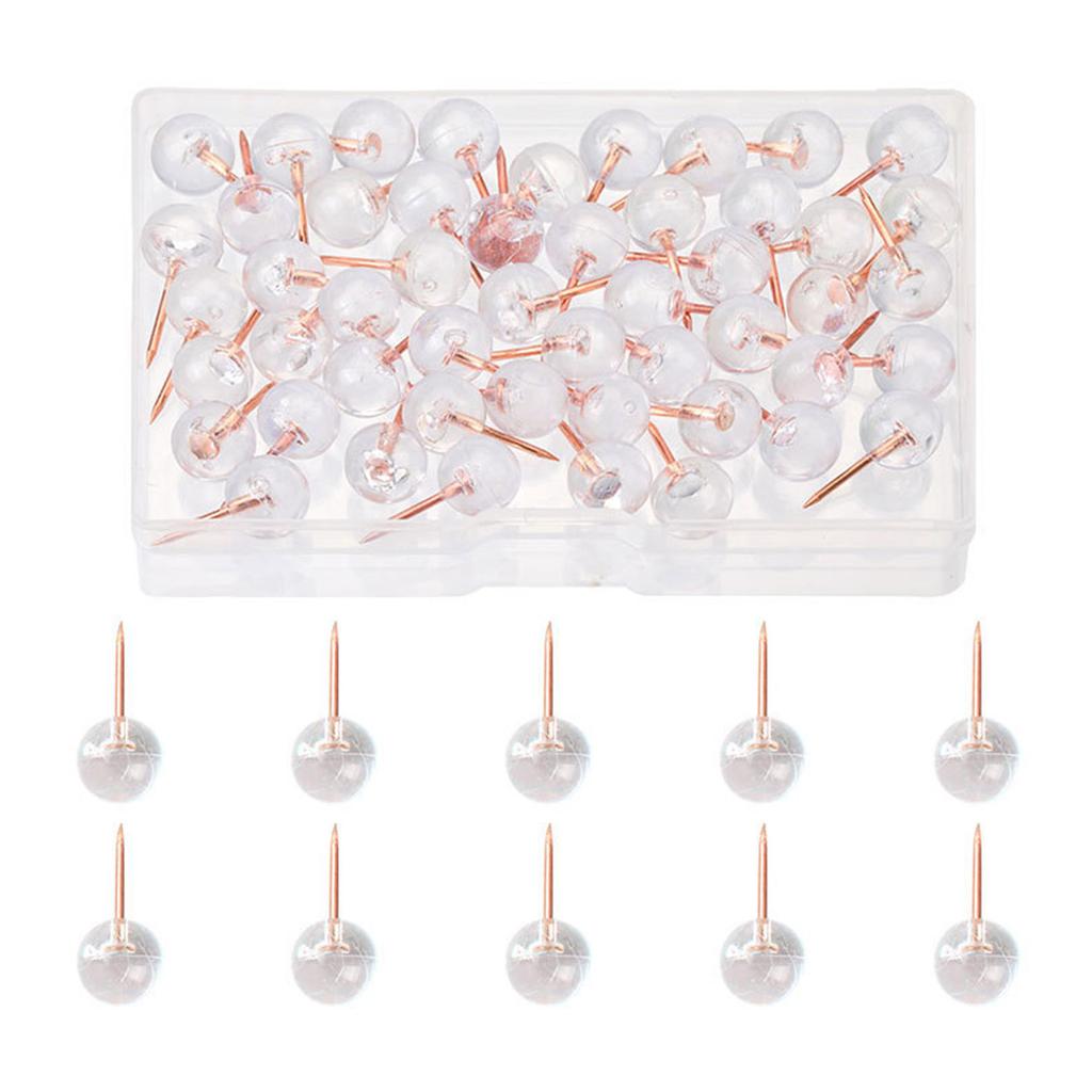 50Pcs Push Pins Decorative Map Pins Cork Notice Board Thumb Tacks for Bulletin Board Fabric Marking Picture Hanging
