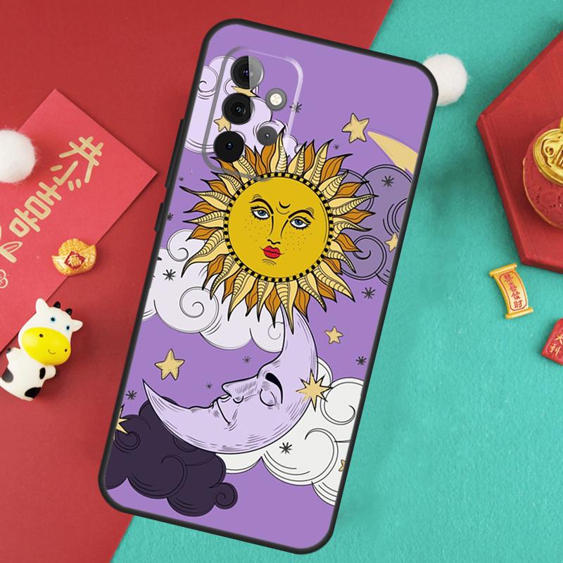 СУН И МУН Мистический Зодиак Чехол Для Samsung Galaxy A13 A33 A53 A15 A25 A35 A55 A54 A34 A14 A71 A51 A12 A32 A52 Обложка