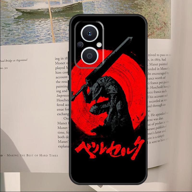 Red Sun Japanese Anime Cover For OPPO Reno 14 13 12 11 10 Pro 12F 12 11F 13F 14F 7 8 Lite OPPO Find X6 X5 X8 Pro Case