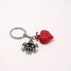 One Piece Metal Keychain Anime Luffy Ace Law Devil Fruit Keyring Creative Pendant Car Key Holder Fashion Decoration Charm Gifts