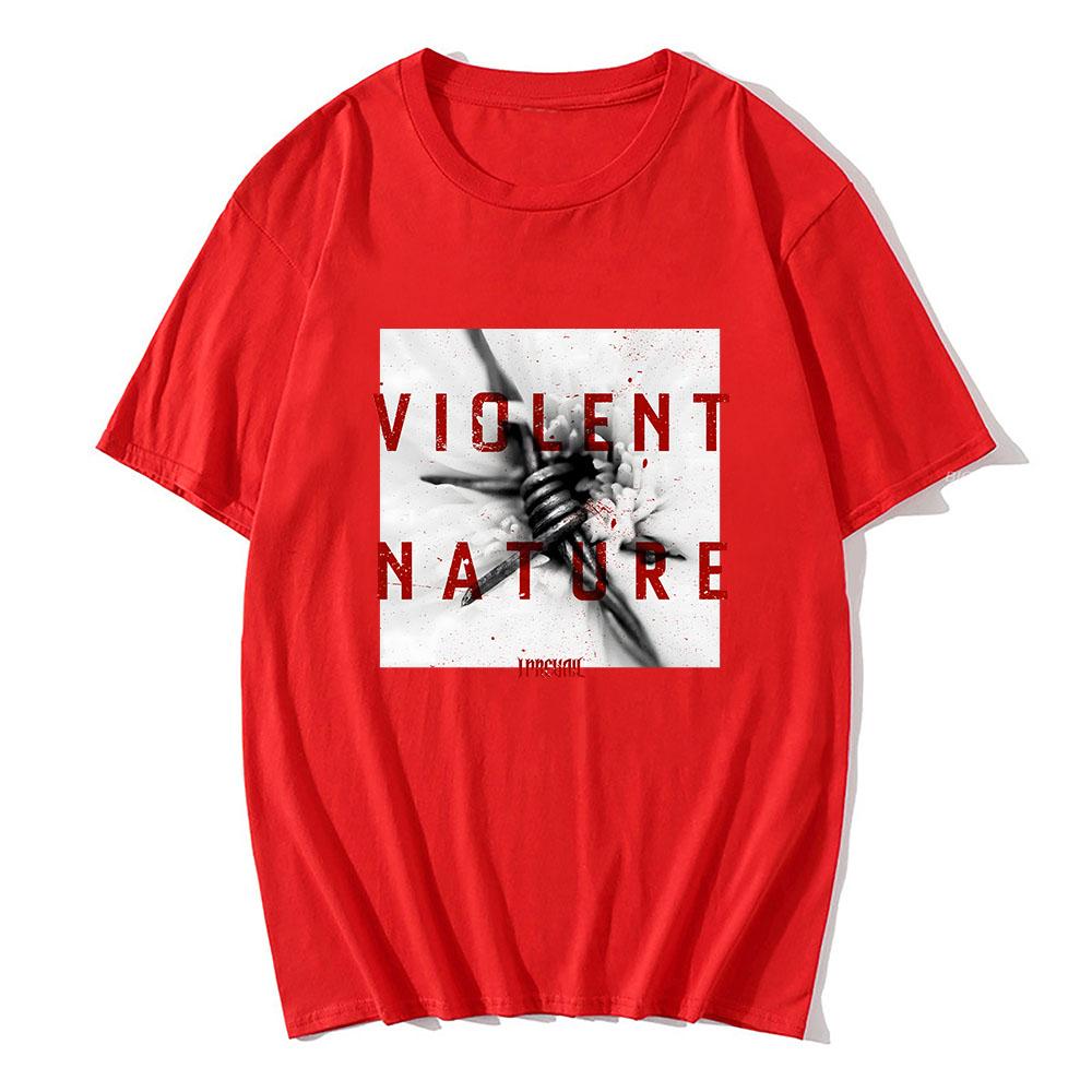VIOLENT NATURE ALBUM COVER T SHIRT Rock Band I Prevail Punk T-shirt Short Sleeve Cotton Loose Tshirts Graphic Clothing Tees