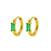 2025 New Zircon Colored Earrings Gold Plated Earrings Vintage Popular Premium Design Sense Earrings