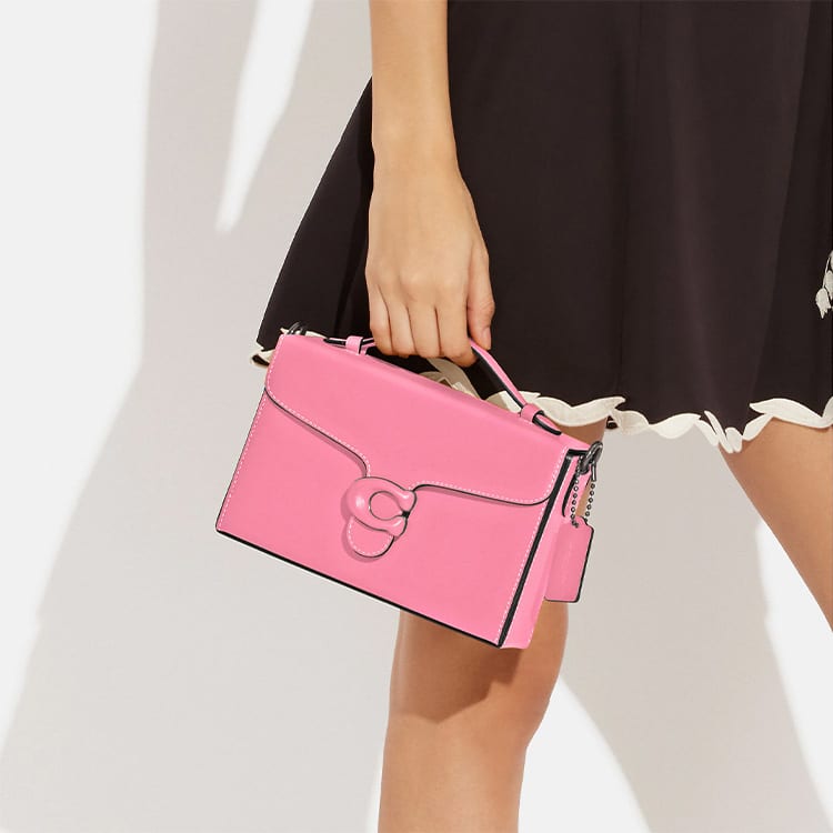 COACH Tabby Glove Tanned Leather Handbag, Shoulder Bag, Crossbody Bag Small Women's Pink CH750-LHVDT