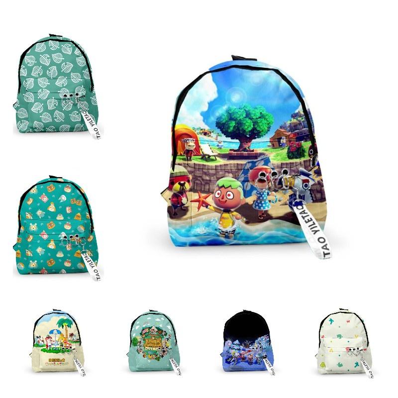 Школьный рюкзак Animal Crossing из ткани Оксфорд, водостойкий, вместимость 20 л