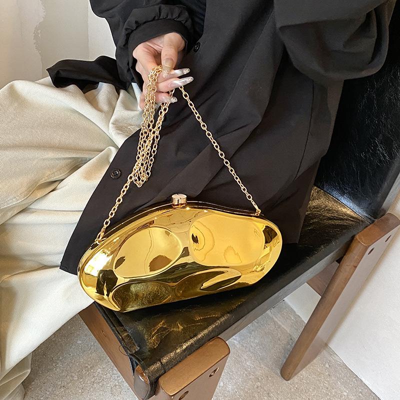 Personalized Acrylic Bag 2025 New European and American Fashion Glossy Shoulder Bag Ins Women's Messenger Dinner Bag Tide