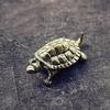 Vintage Brass Crocodile Turtle Ornaments Home Turtle Keychain Pendants Tea Pet Ornaments Turtle Handicraft Figurines Wholesale