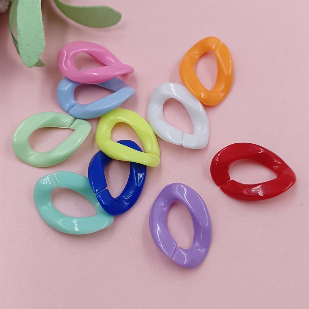 50Pcs 17*24mm Jewelry Making Loose Beads DIY Findings Twist Chain Wholesale Necklace Bracelet Pendant Keychain