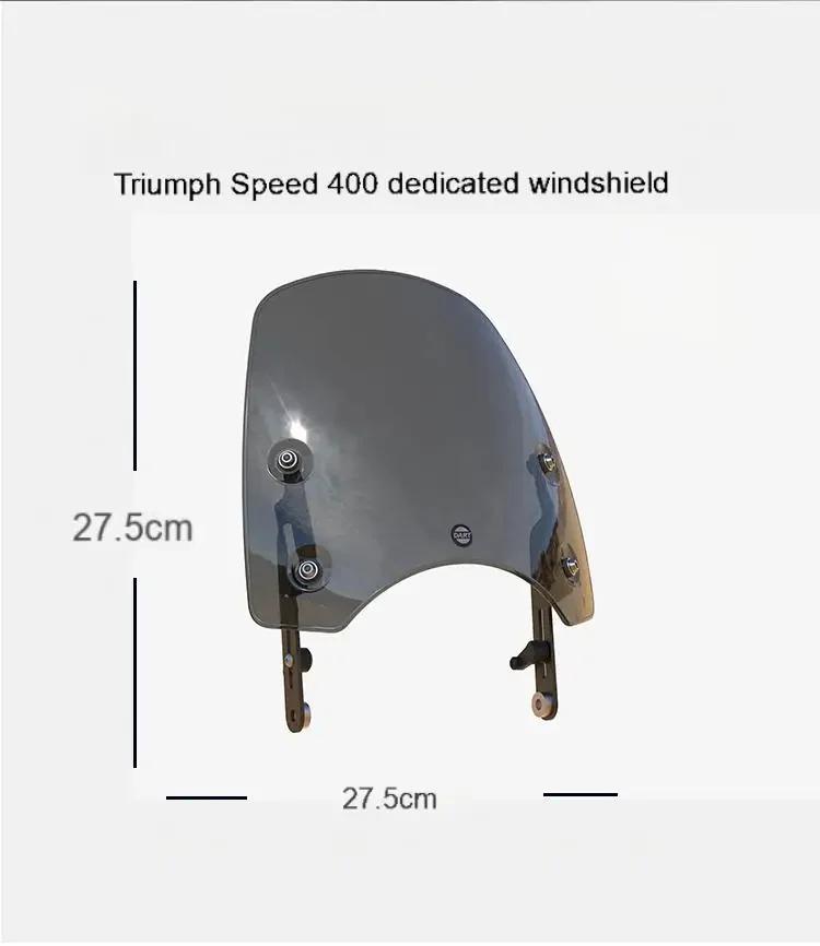 For Triumph Scrambler 400X  Windscreen Motorcycle Windshield Triumph Speed 400 Wind Deflectors Visor Screen Headlight Fairing