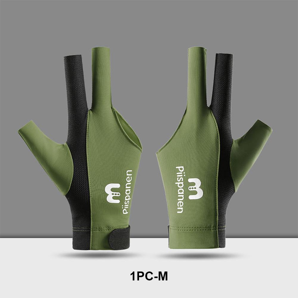 1шт трехпалые бильярдные перчатки сшитый дизайн дышащие нескользящие самоклеящиеся перчатки из ткани фиксированные принадлежности для бильярда