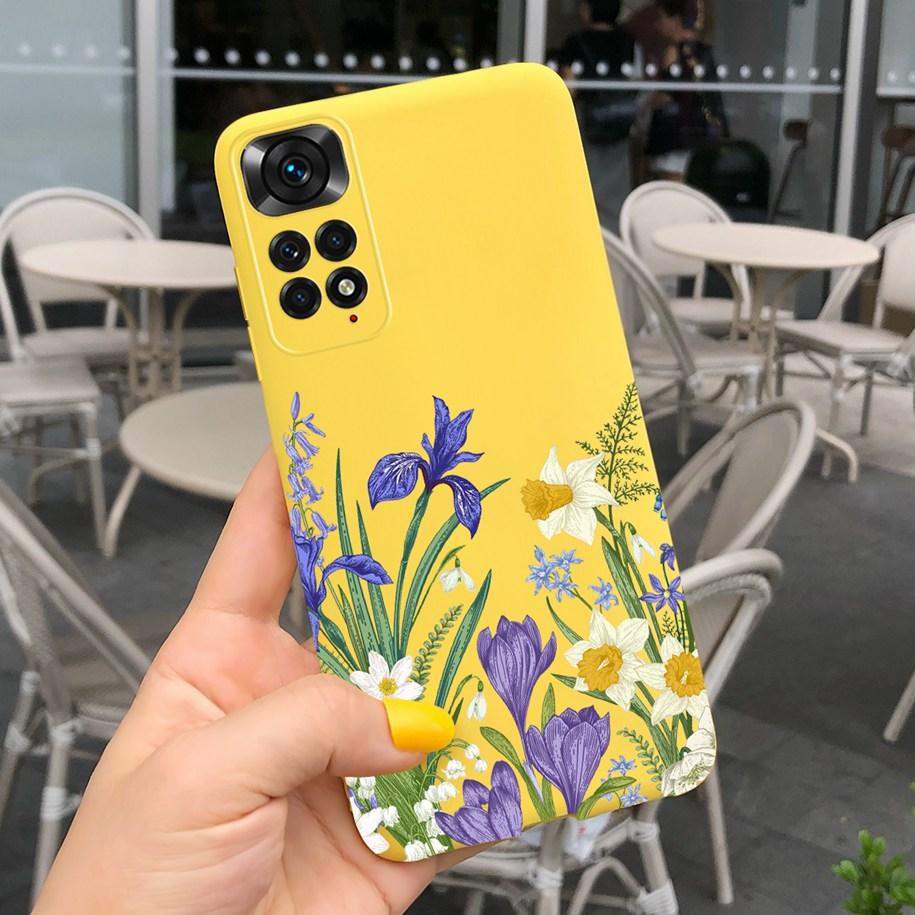 For Xiaomi Redmi Note 11 Case 2022 Slim Silicone Soft Flower Phone Cover For Xiaomi Redmi Note 11S Bumper Note11 Pro Plus Fundas