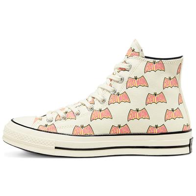 80-летие Бэтмена x 1970-е Chuck Taylor All Star Высокие парусиновые кеды Унисекс Белый и оранжевый