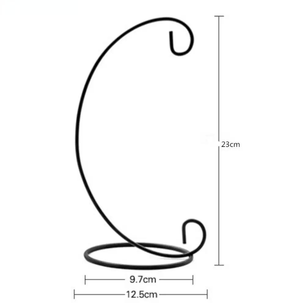 Retro Glass Ball Hanging Stand Candle Holder Portable Iron Art Iron Display Stand 23-33cm Ecological Bottle Stand Vase