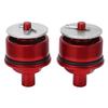 2 Pcs Preload Fork Cap Metal Front Shock Absorber Adjusters Tube Bolts Covers Cap for CB400 Red