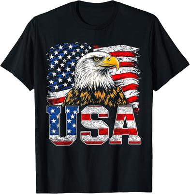 USA American Flag Bald Eagle 4th of July Patriotic Men Women Gift Unisex T-Shirt