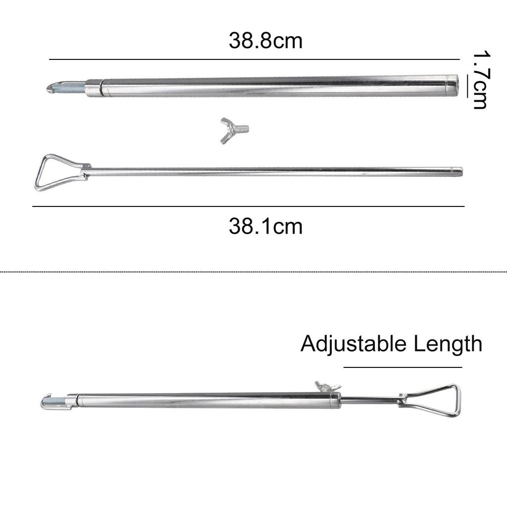 Вспомогательный инструмент для ремонта вмятин на листовом металле автомобиля, ручной инструмент с крючком для вытягивания стрелы капота автомобиля, 45–75 см, опорный стержень из нержавеющей стали