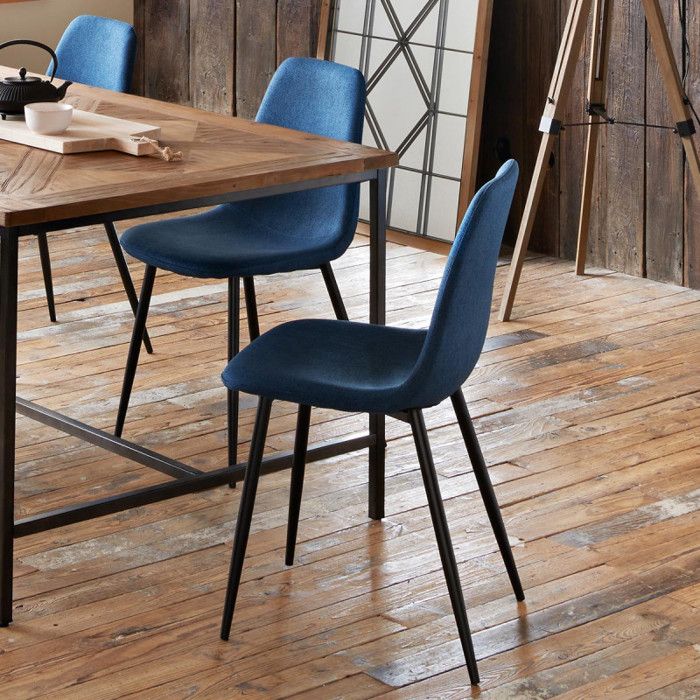 Lot de 2 chaises style scandinave Tyka Atmosphera - Bleu