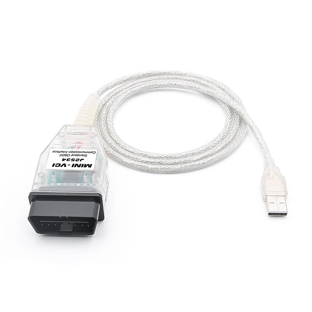 Mini VCI V18.00.008 для Toyota OBD2 Диагностический кабель для автомобиля J2534 FTDI FT232RL TIS Techstream Инструменты Автосканер Последняя версия