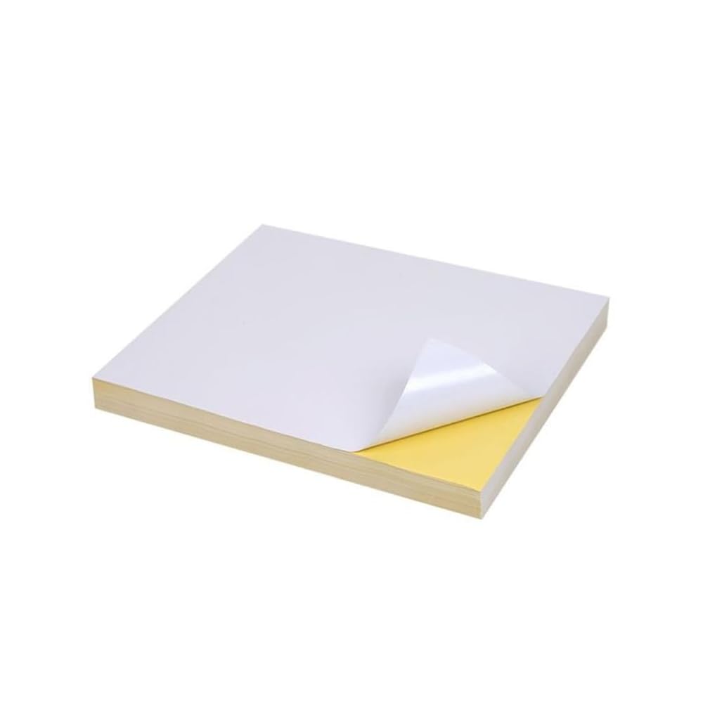 Label Stickers, 12 Labels per Sheet, Rounded Corners, A4 Size, Standard Paper, 500 Sheets per Pack.