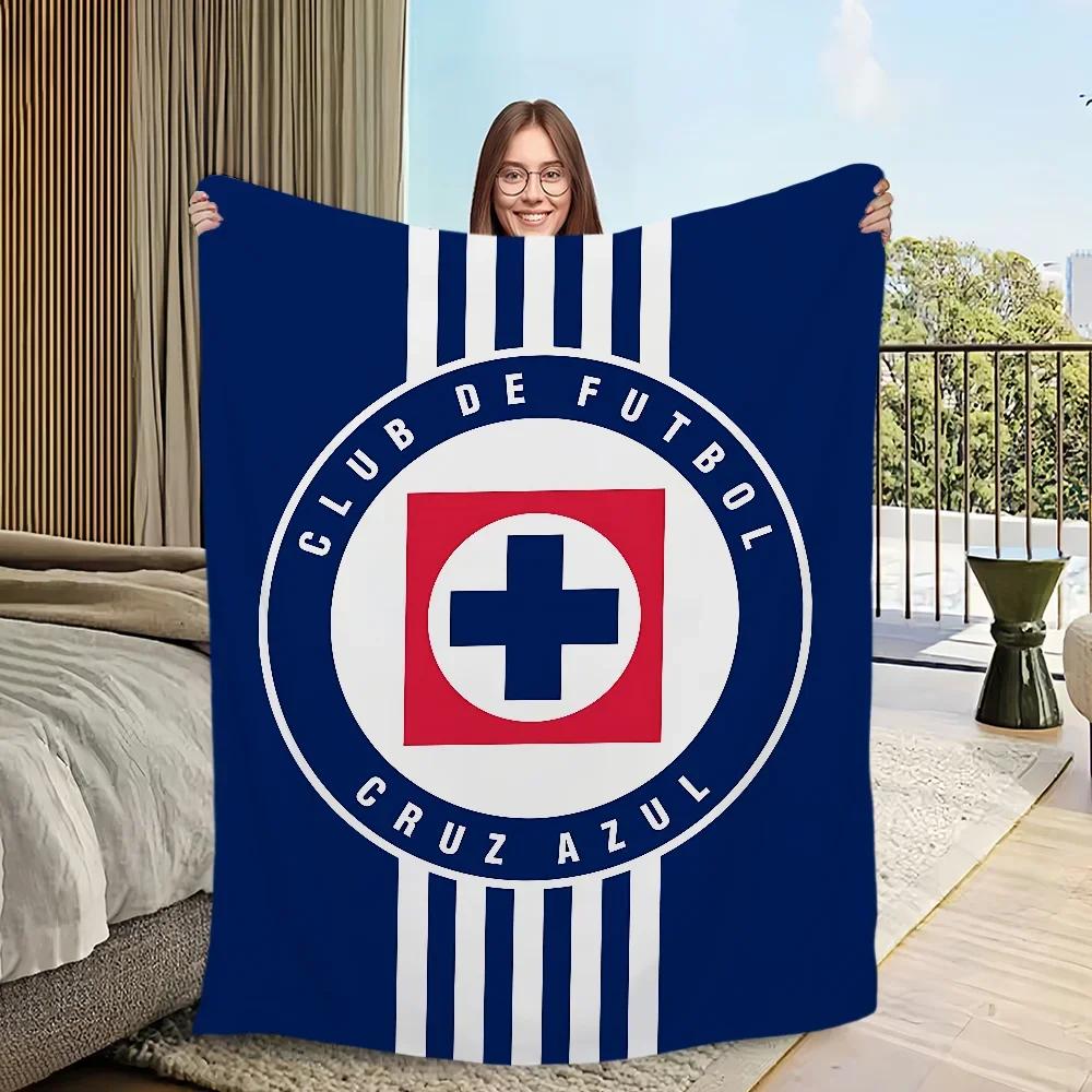 C-Cruz Azul F-Fútbol Club Football Blanket Blanket for Couch Sofa Travel Home Hiking Picni Bed Beding Flannel Blanket gift