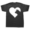 Funny The Heart of The American Akita Dog Graphic T-shirts Men Women's Fashion Casual Tshirt 100% Cotton Loose Oversized T Shirt