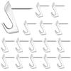 Athvcht Wall Hooks, Pin Hooks, 16-Piece Set, Non-Damaging, Suitable for Rentals, Drywall, Metal Hooks, Nail-Free, Up To 5kg Weight Capacity, Includes