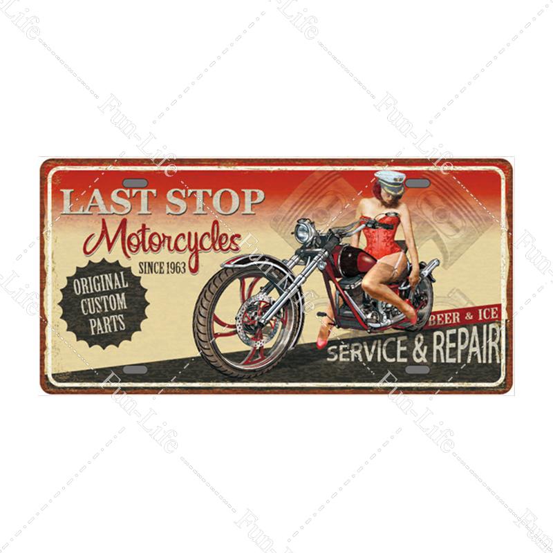 Vintage Metal Tin Signs Poster Gasoline Motor Oil Garage Service Wall Decor Art Posters Plate Wall Plaque