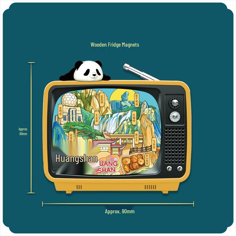 Хуаншань Китай 3D Деревянный Магнит на Холодильник: Креативный культурный туристический сувенир
