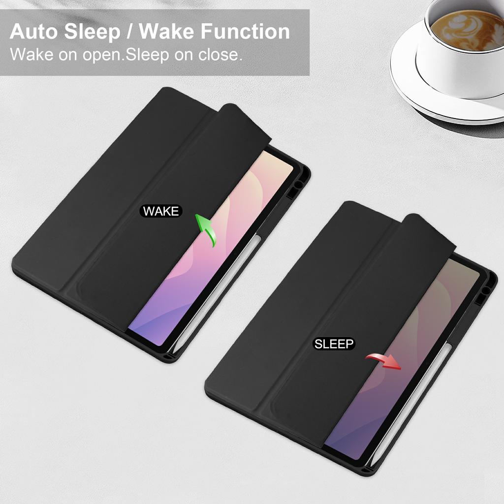 For Samsung Galaxy Tab S11 Case Clear Acrylic Leather Tablet Cover Support Auto Sleep/Wake