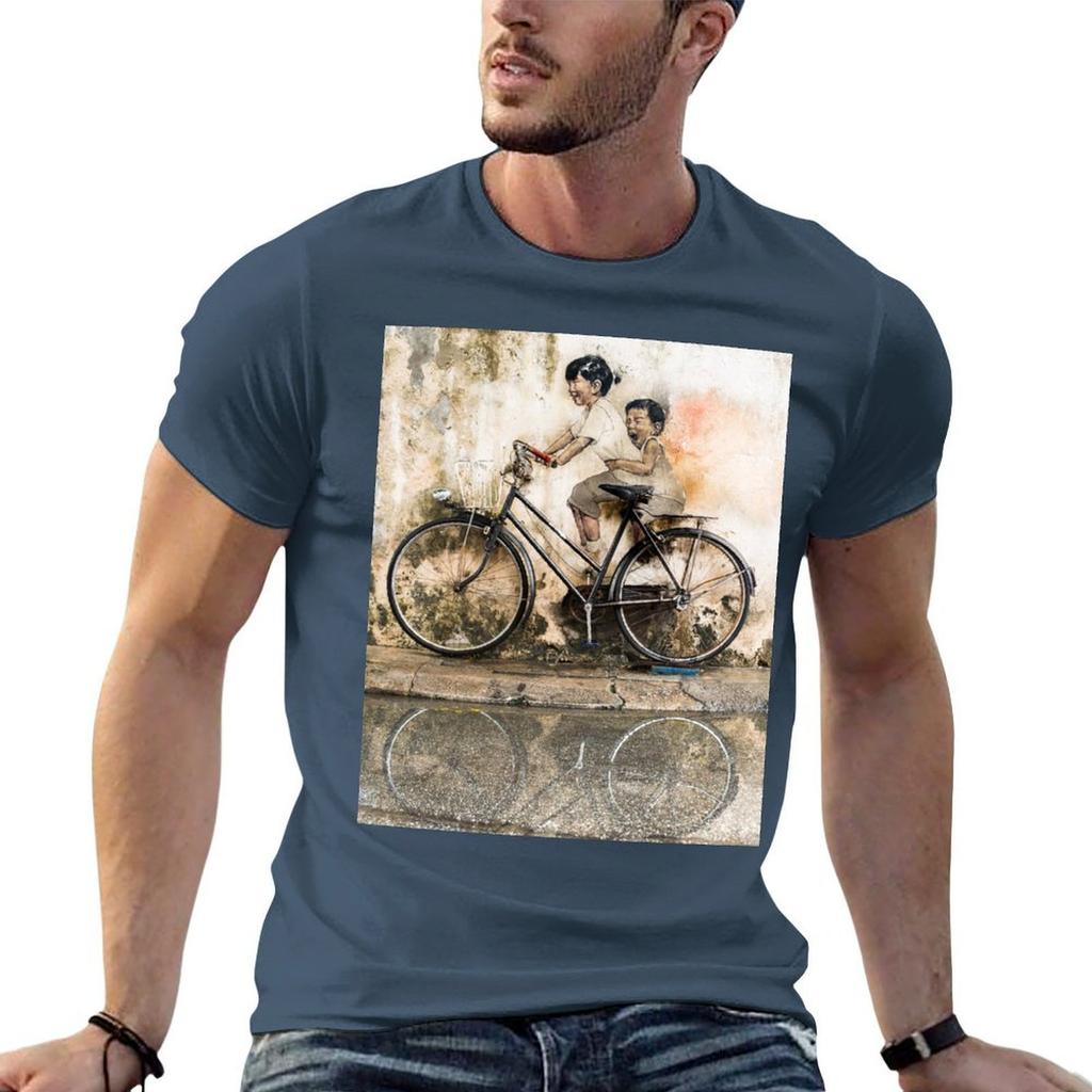 Reflections Of Penang Kids On A Bike Tshirt Quickdrying Sweat T Shirts Unisex
