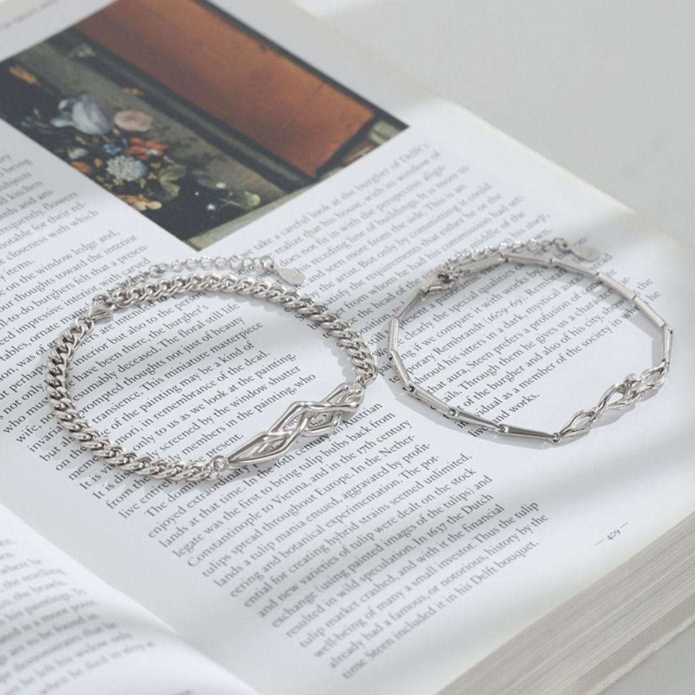 Adjustable Lovers Bracelet Valentine's Day Couple Bangle Fashion Simple Thin Bracelet  Female