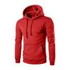 Men's Solid Color Hooded Sweatshirt Men's Casual Sports Long Sleeved Pullover Sweatshirt