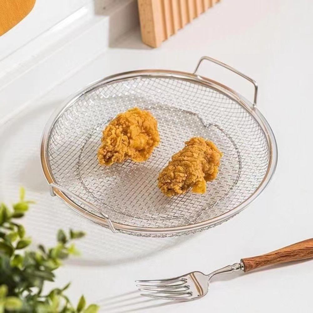 Круглый фильтр для жарки из нержавеющей стали. Большая сетка. Сетка. Корзина для жарки. Ситечко для жарки картофеля фри.