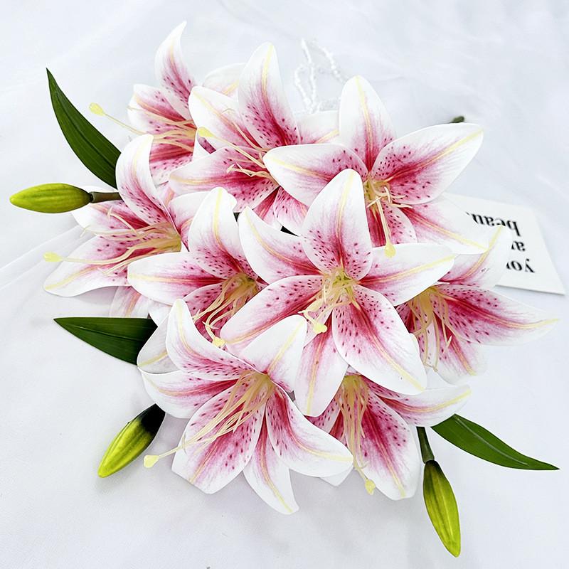 Искусственный цветок Лилия Lilium Brownii Var Viridulum, Репродукция с 3D-печатью, Для дизайна интерьера и в качестве подарка