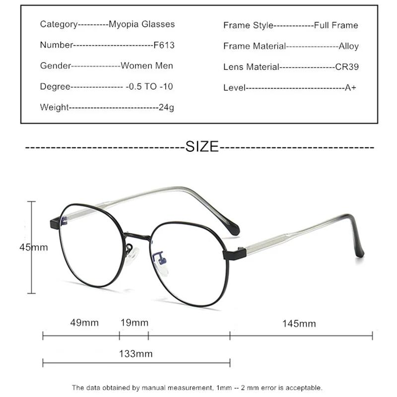 Prescription Myopia Glasses Sphere Custom -0.5 To -10 Men Women Photochromic Or Blue Light Blocking Lenses Cylinder Custom F613