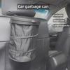 Foldable Car Trash Can with Lid - Compact Car Storage Solution