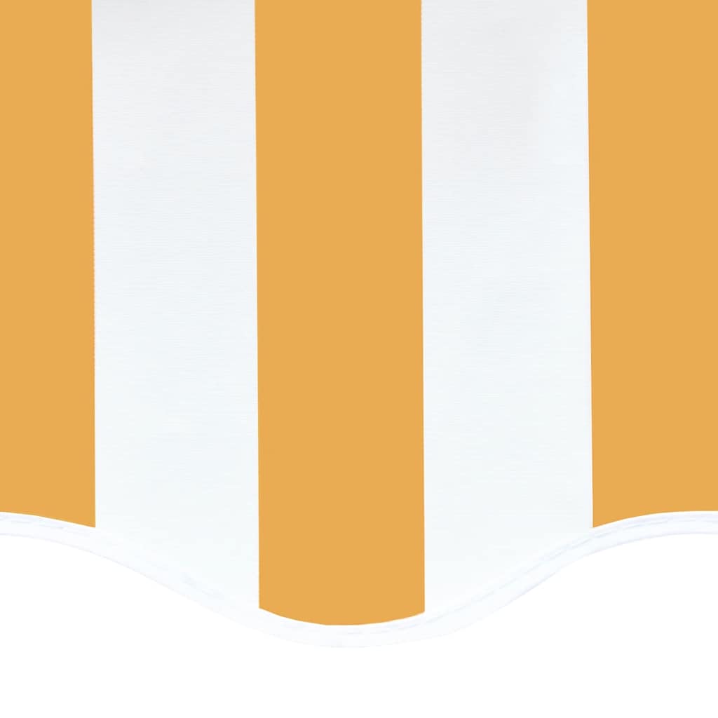 Awning Cover Yellow and White 6x3.5 m