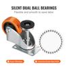 SucceBuy 4pcs Leveling Casters 3in Diameter 360 Degree Swivel Caster Wheels Adjustable with Feet for Workbench Machine Furniture