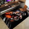 1PC Motorcycle Dirtbike Non-Slip Floor Carpet Compatible for Office&Living Room&Bedroom&Dining room - Flat- Soft & Pattern, Vibrant Colors-W325