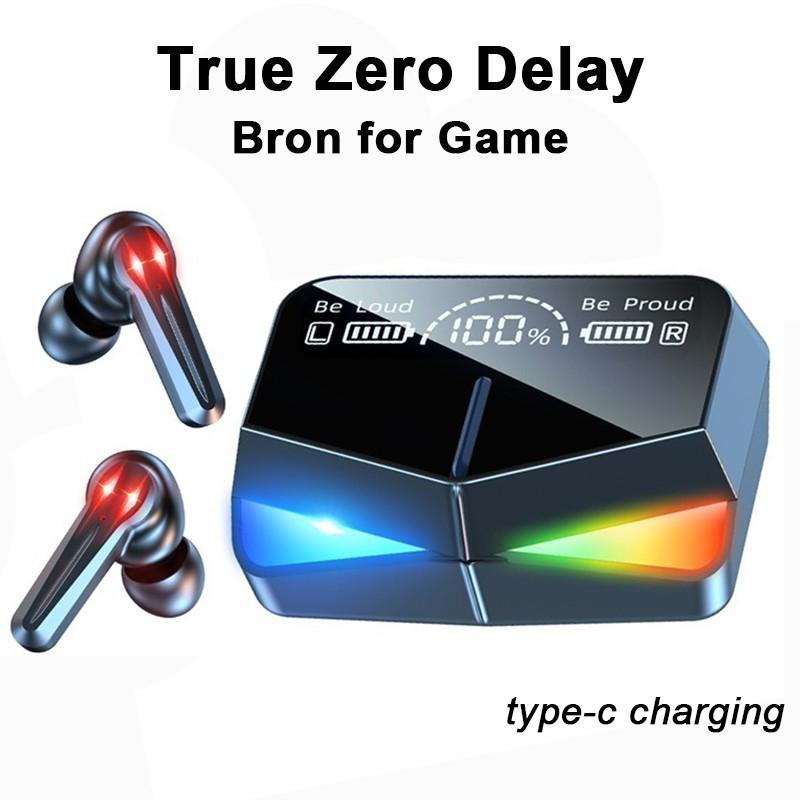 Bluetooth-гарнитура TWS V5.1, зеркальный цифровой дисплей, красочная окружающая подсветка, стереогарнитура с низкой задержкой, игровая Bluetooth-гарнитура для киберспорта